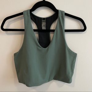 prAna Momento Crop Top in Batik Green